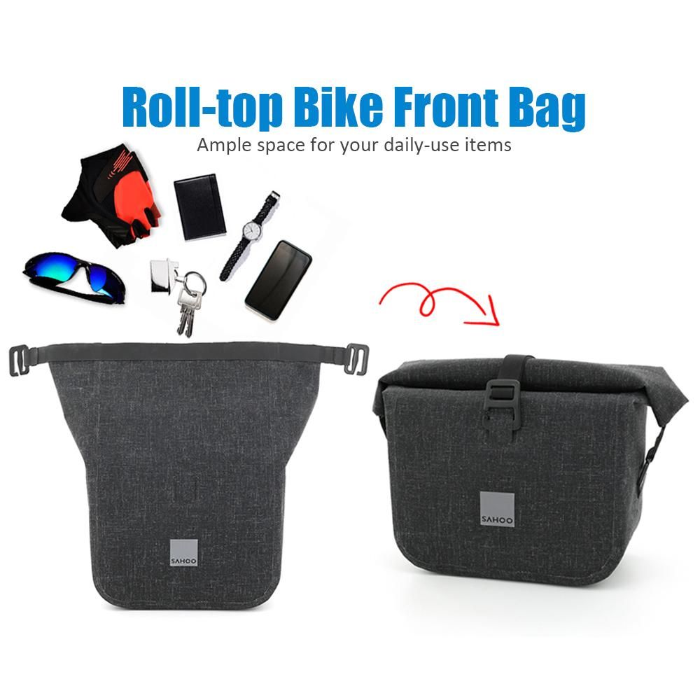 Waterproof Bike Handlebar Bag Front Bicycle Basket Cycling Handlebar Storage Bag Road Bike Bag