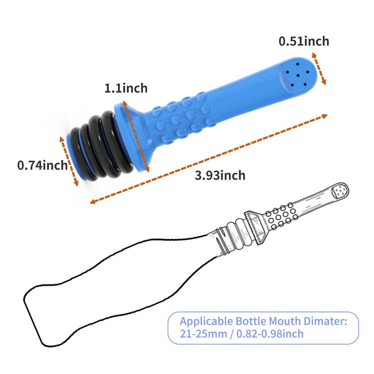 2PCS Portable Travel Bidet Compatible with Most Bottles  Handheld Personal Bidet Sprayer for Childbirth Cleaner Postpartum Care Camping Driver with 5PCS Sealing Ring