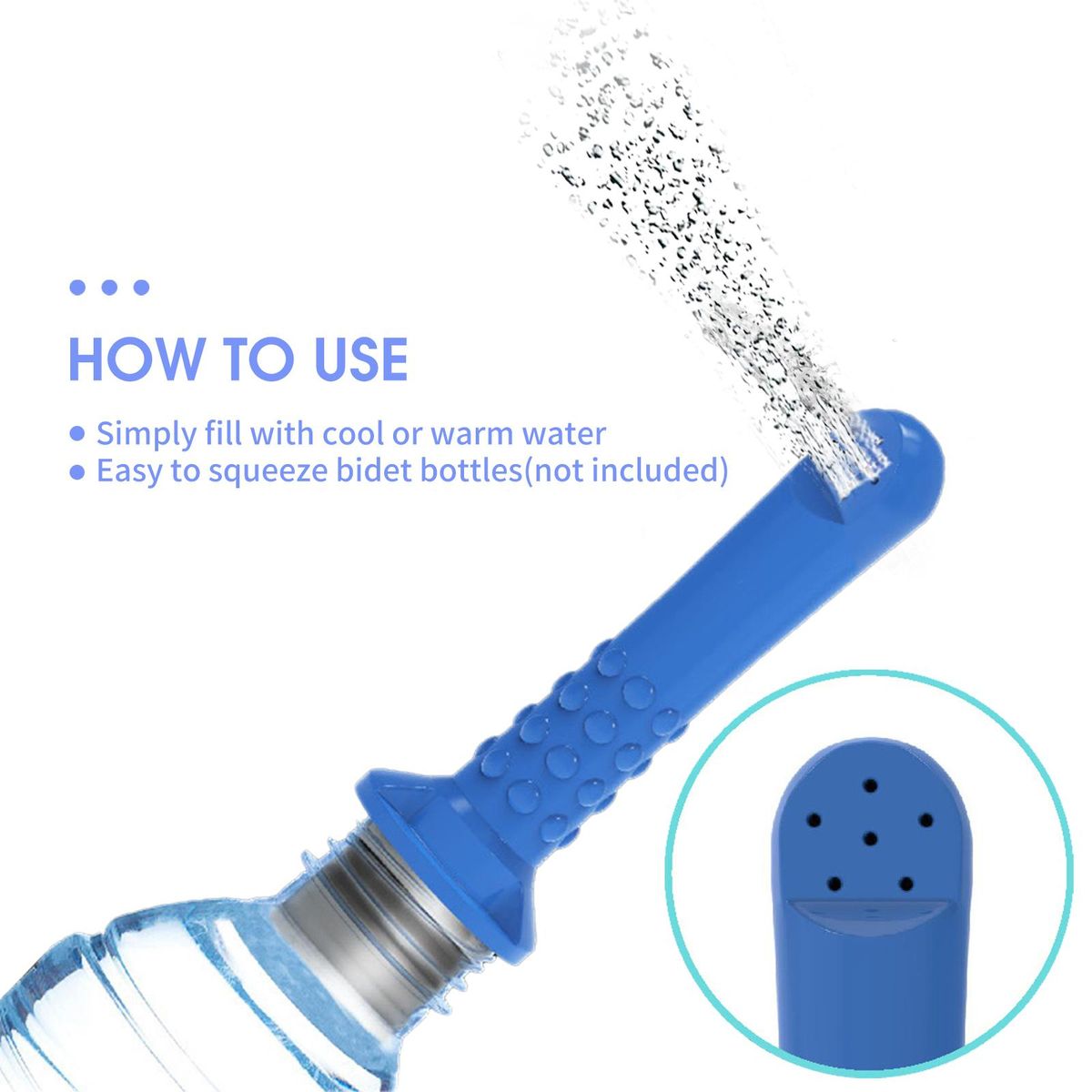 2PCS Portable Travel Bidet Compatible with Most Bottles  Handheld Personal Bidet Sprayer for Childbirth Cleaner Postpartum Care Camping Driver with 5PCS Sealing Ring