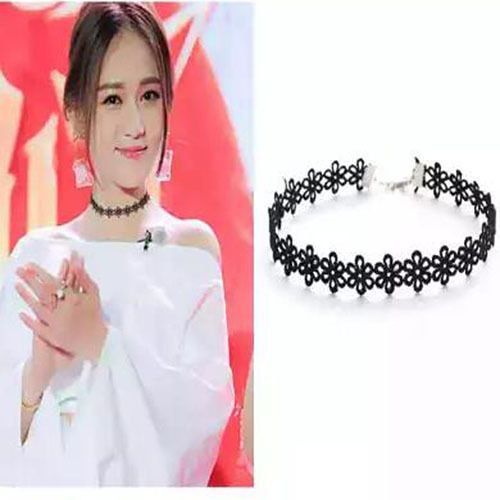 Women Simple Choker Necklace Black