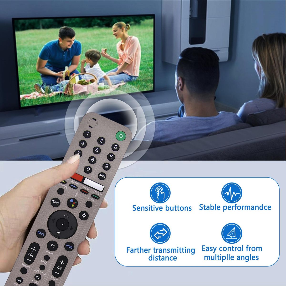 TX600U Voice Remote Control Replacement For Sony Smart TV Remote Controller Compatible with Sony 4K Ultra HD LED Internet KD XBR Series UHD LED 43 48 49 55 65 75 85 77 85 98 inches TV
