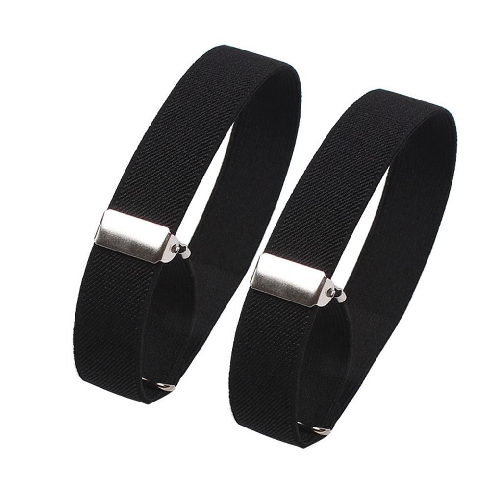 2 Pieces Shirt Sleeve Holders Arm Bands For Party Hold Garter Black