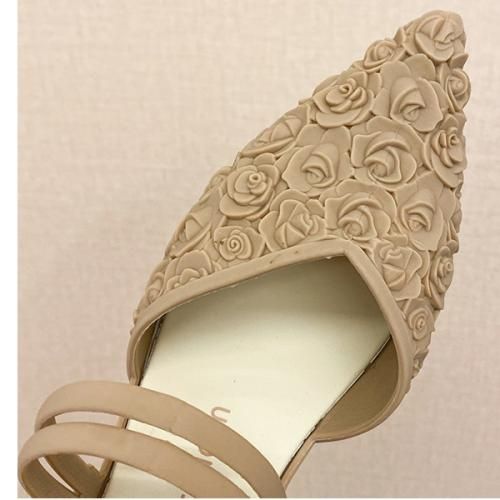 Sandal Single Shoe Pointed Thick Heel Waterproof Casual Plastic Non-slip