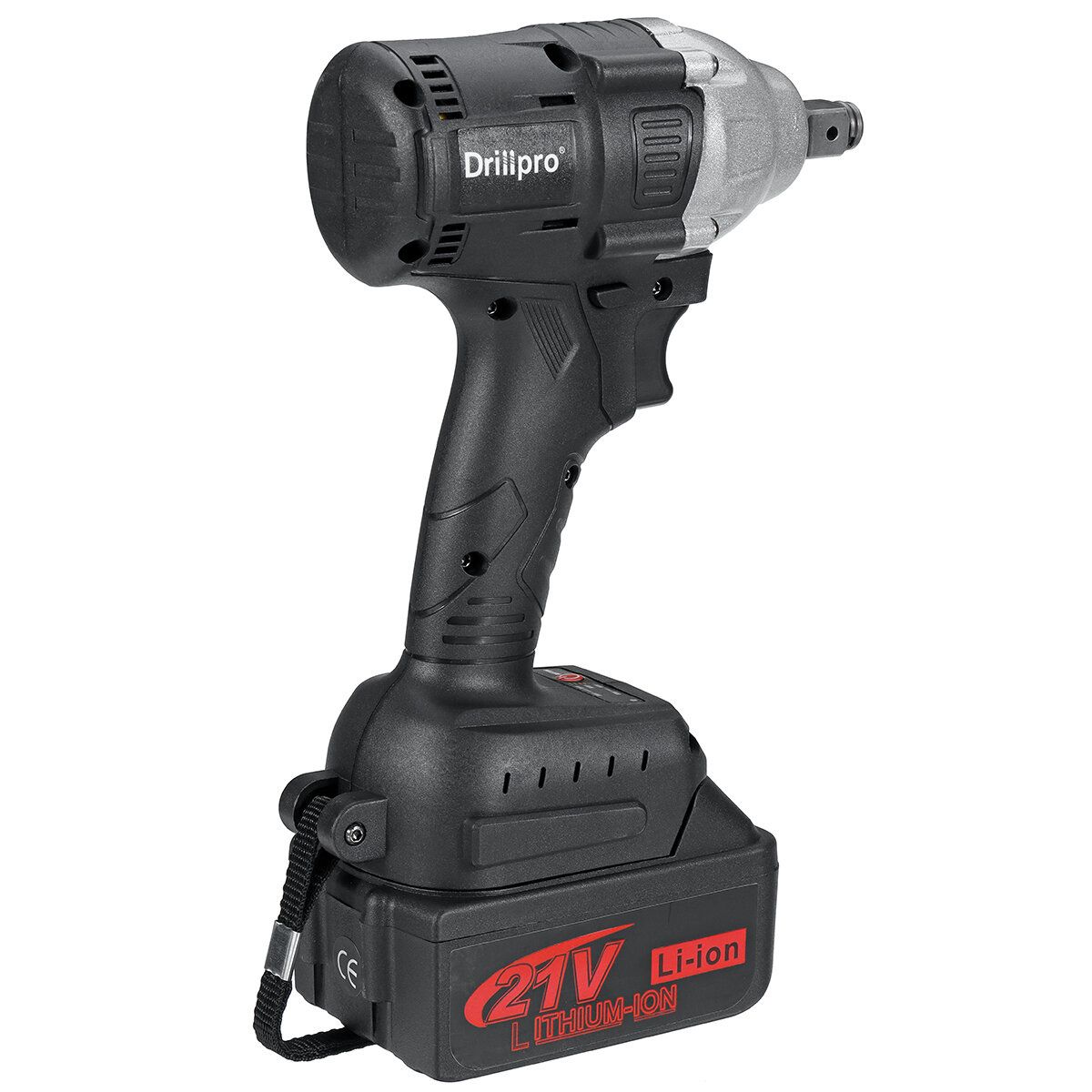 Drillpro 21V 520 N.m Brushless Impact Wrench US Plug LED