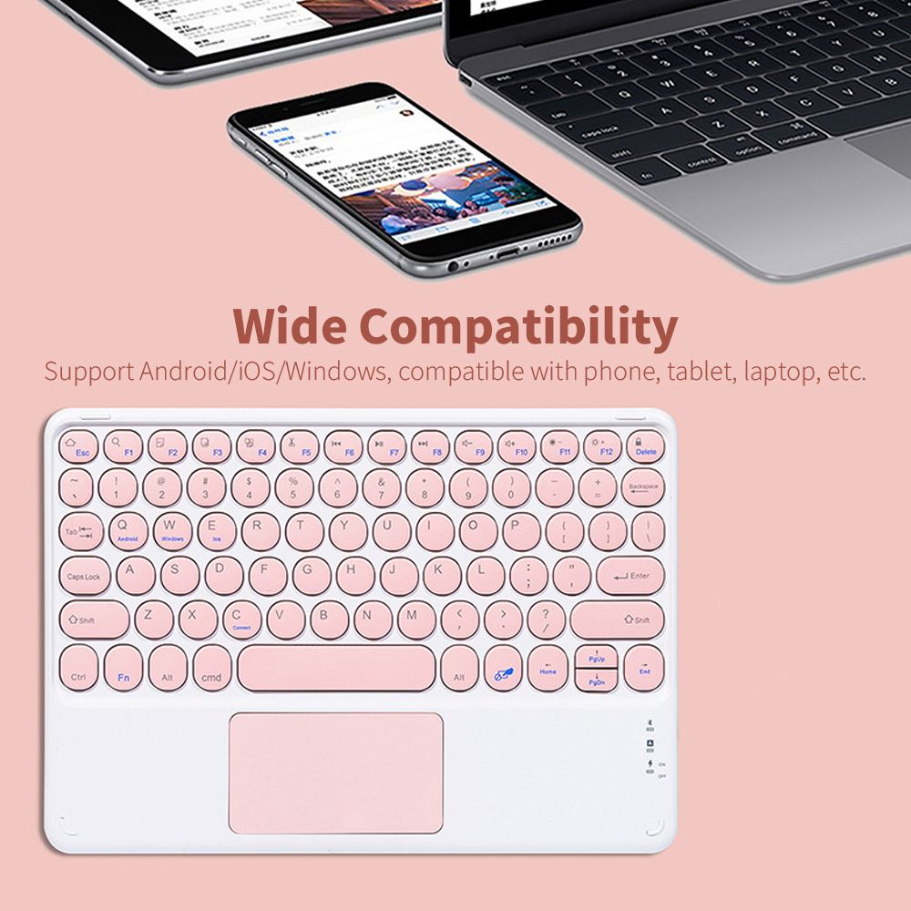BT3.0 Wireless Keyboard 78 Keys Rechargeable Keyboard Slim