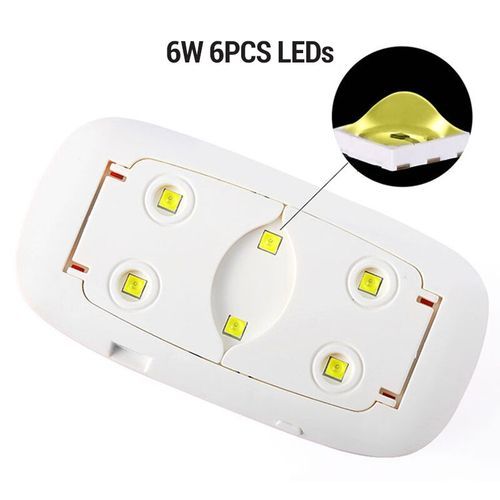 6w Mini Nail Gel Drier UV LED Lamp Fast Dry & Foldable