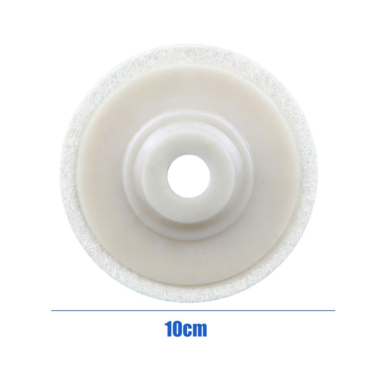 Premium 10-pcs Wool Polishing Wheel Kit Metal Furniture Easy Install White