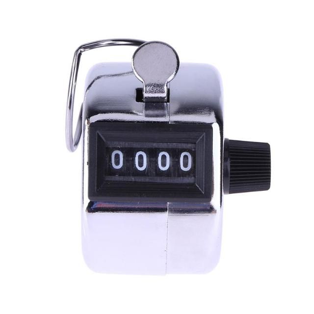 4 Digit Number Mini Hand Held Tally Counter Digital Golf Cl