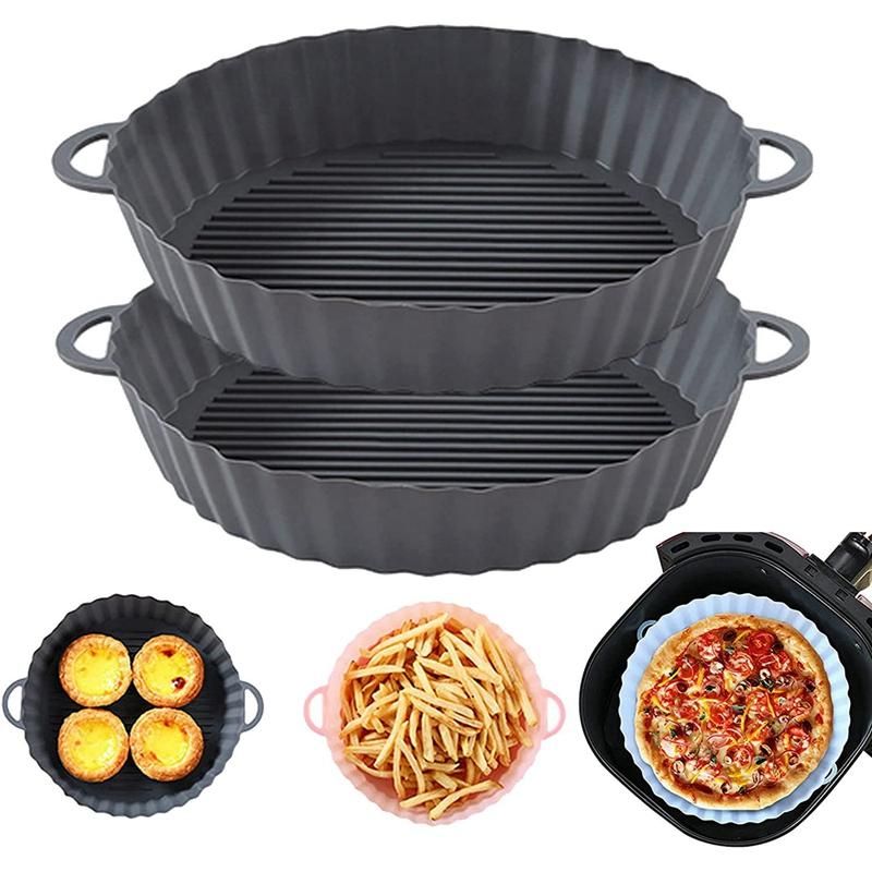 2Pcs Silicone Pot Round Repment Basket Heat Resistant Non-Stick Mats for Oven 83 Inch