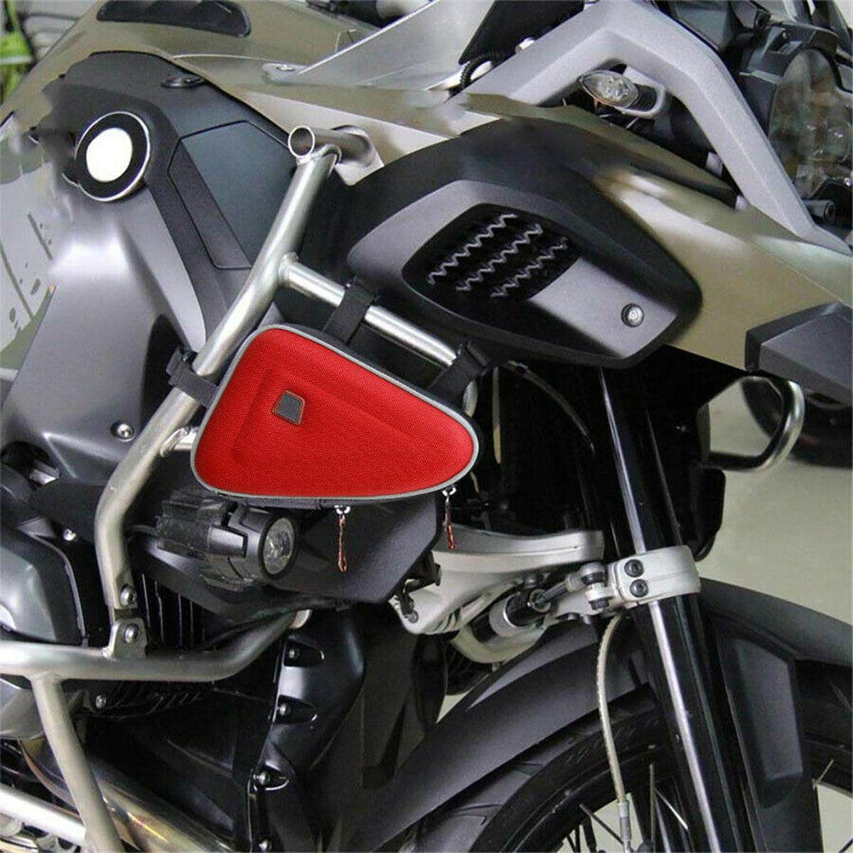Red Saddle Storage Bag Engine Guard Case Pouch For BMW R1200GS F800GS F700GS