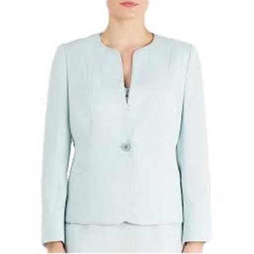 Eastex Blue Mint Tailored Collarless Formal Jacket