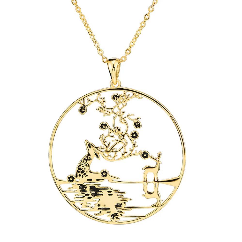 Necklace Women 925 Silver Fashion Pendant Oriental Accessory 2156