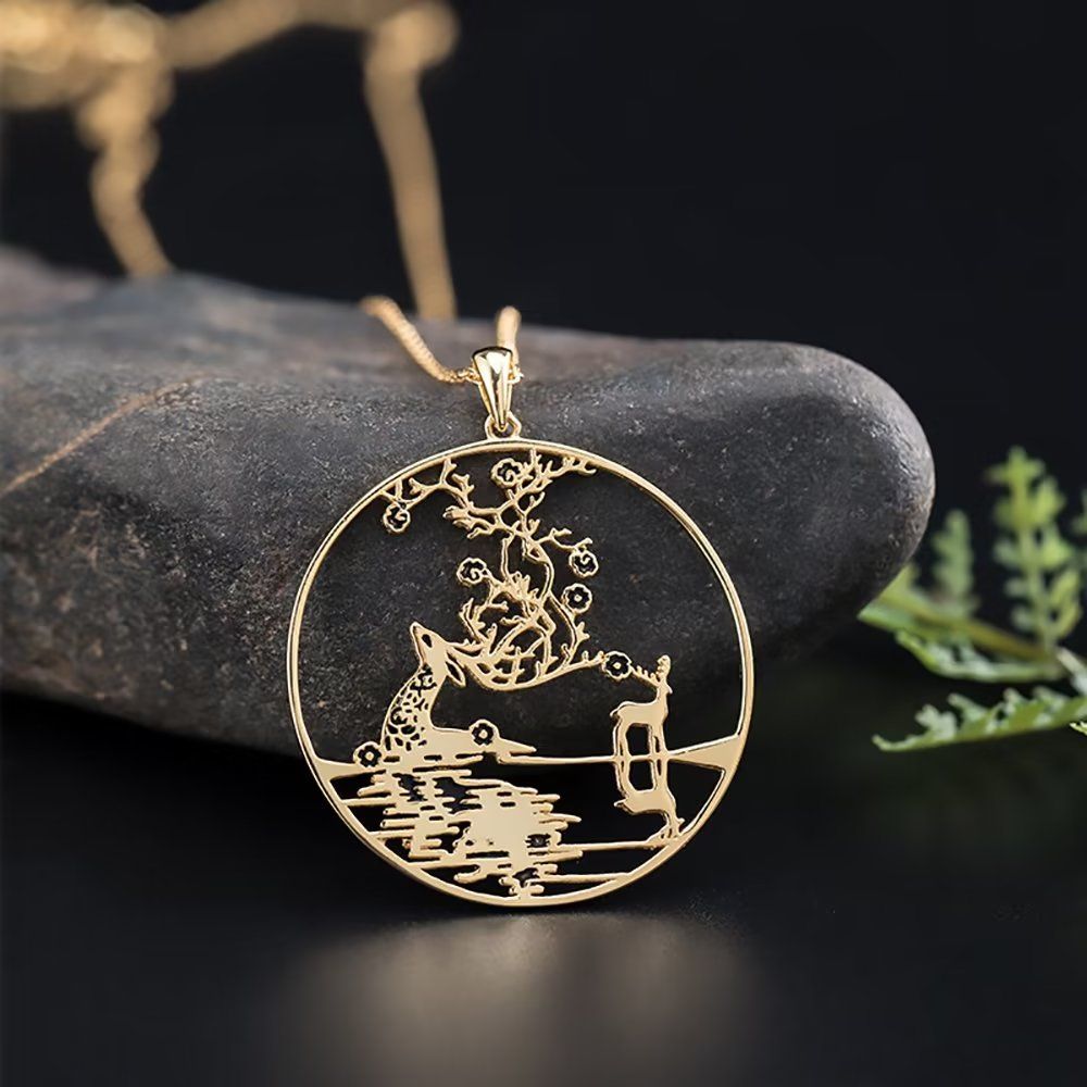 Necklace Women 925 Silver Fashion Pendant Oriental Accessory 2156