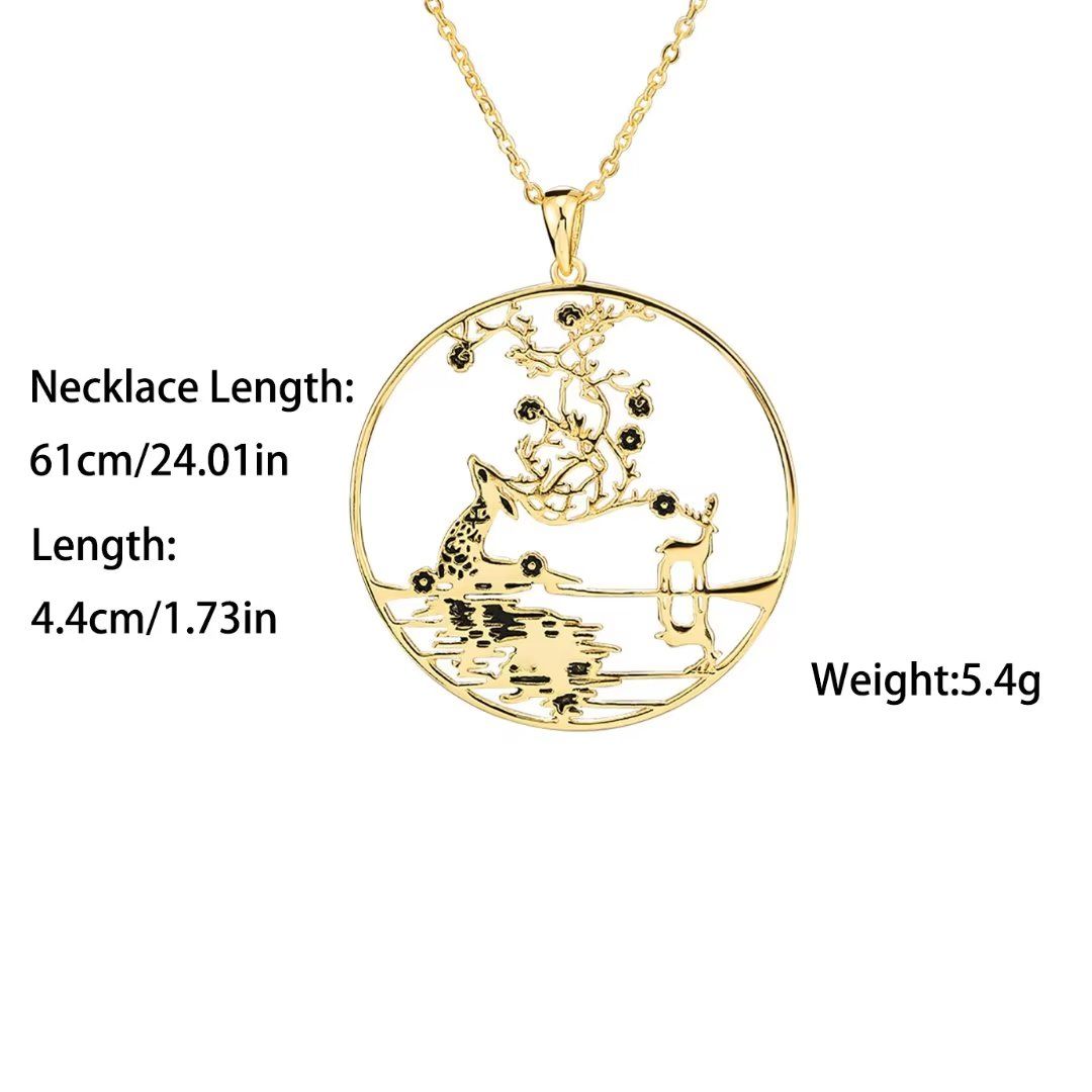 Necklace Women 925 Silver Fashion Pendant Oriental Accessory 2156