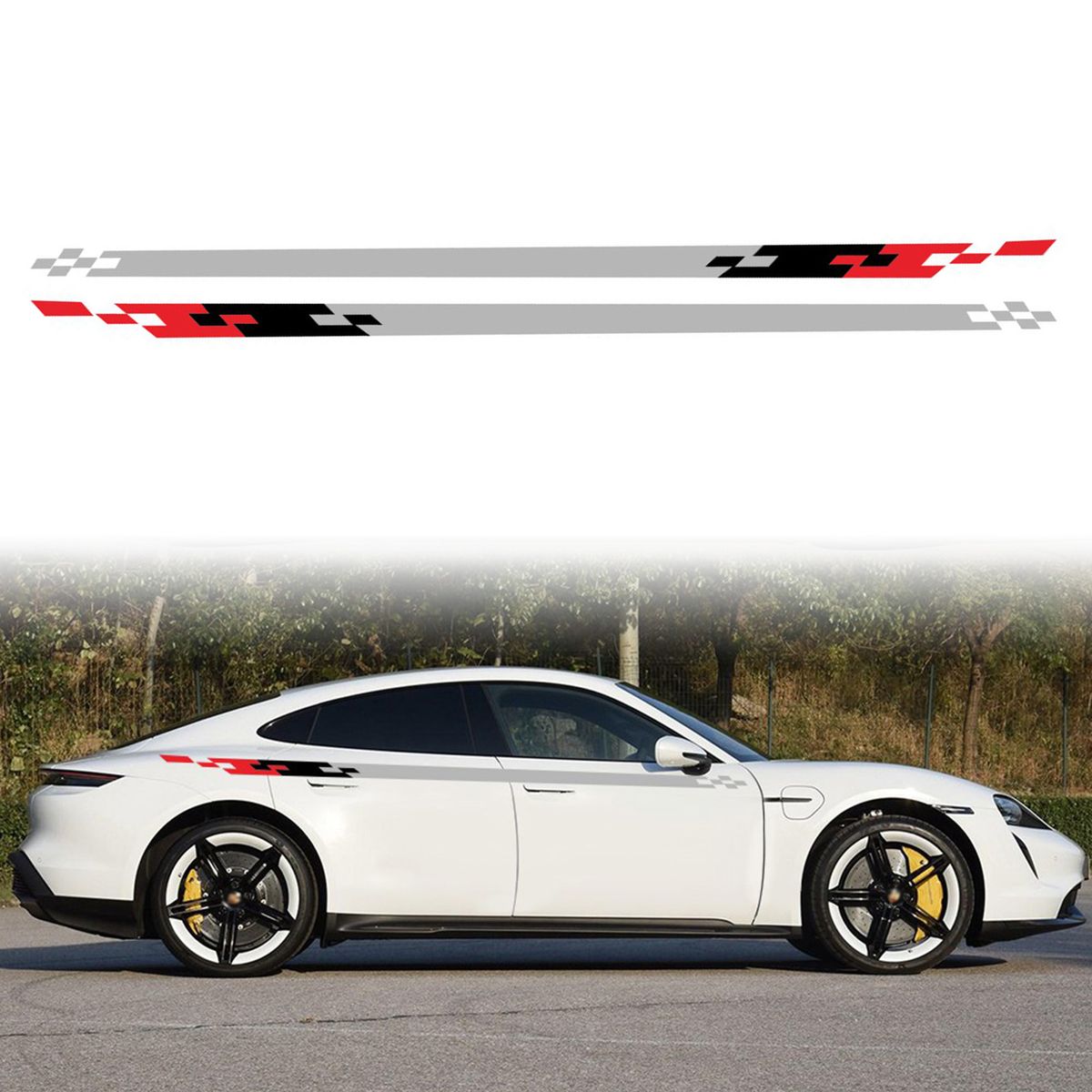 Universal Car Sticker Three Colors Strip Style Racing Car