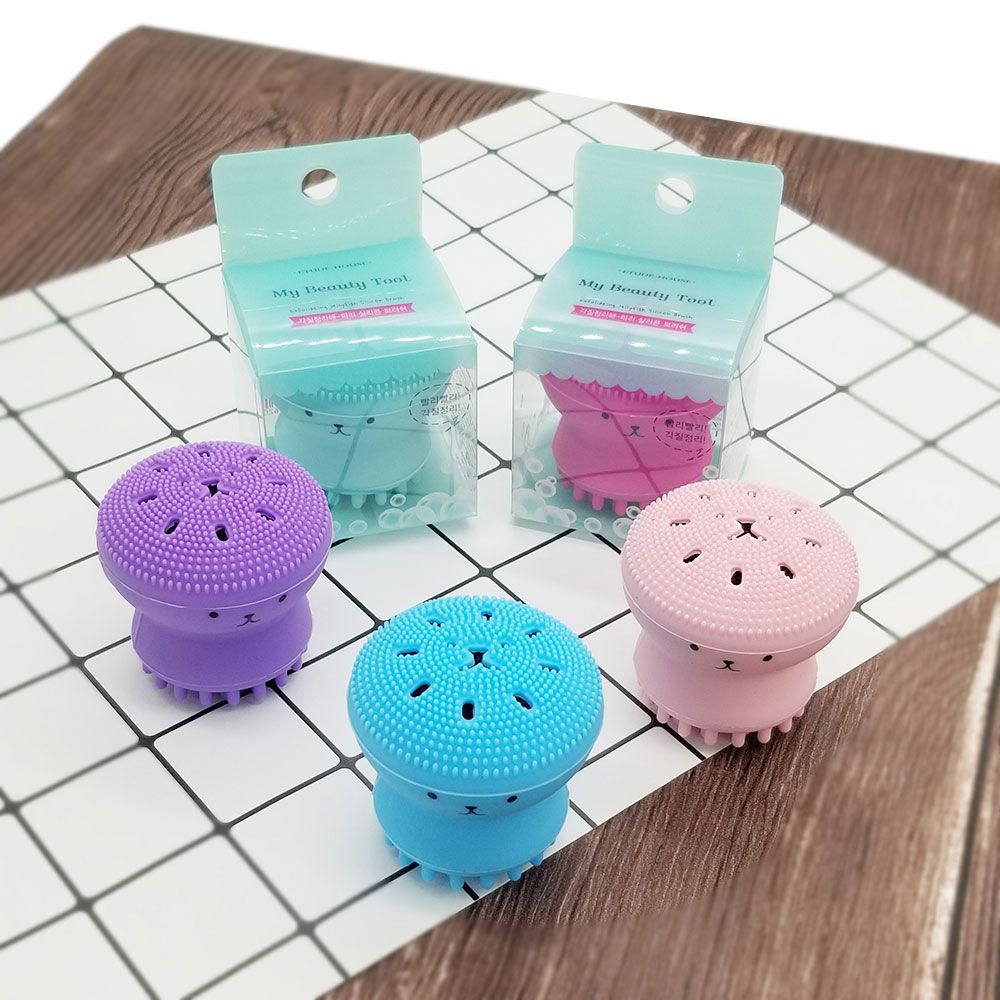 Double-sided Jellyfish Small Octopus Face Wash Brush