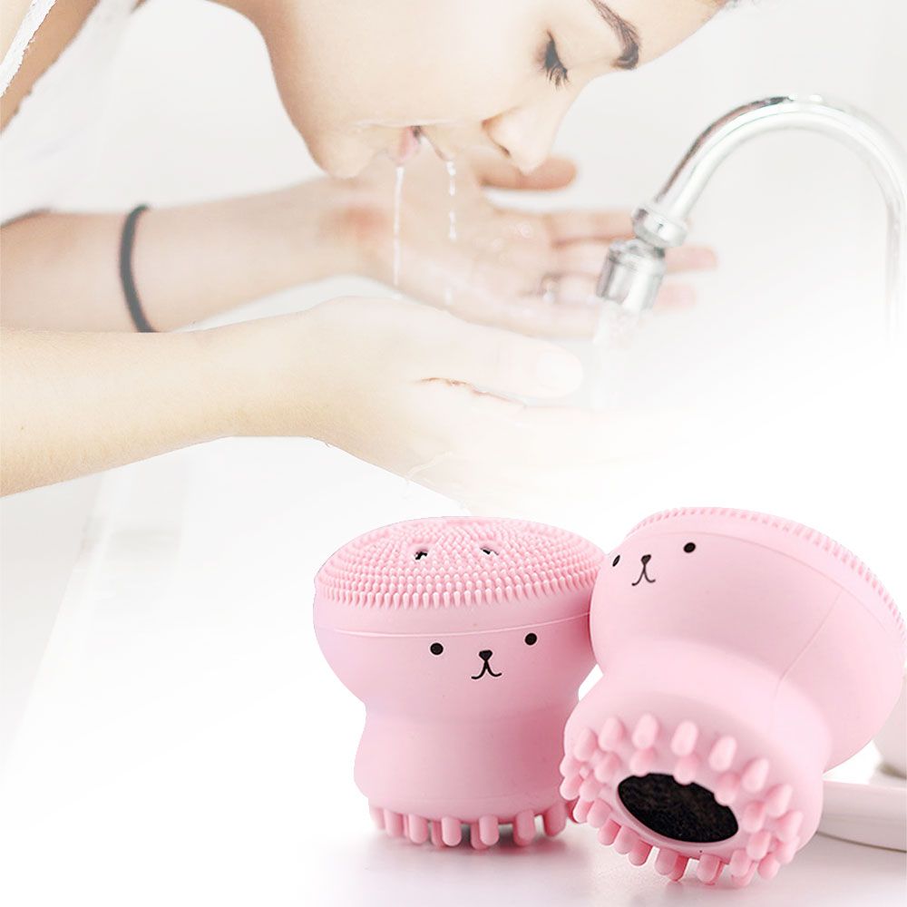Double-sided Jellyfish Small Octopus Face Wash Brush