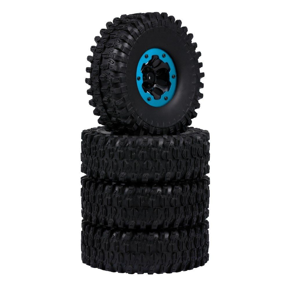 4pcs 120mm 1.9 Inch Rim Rubber Inflatable Tyre Tire Wheel