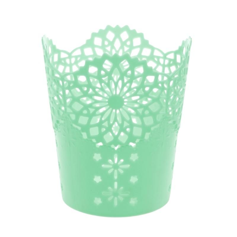 Cactus Shape Acrylic Pen Holder Cute Multi Compartments Pencil Box Kids Desktop Stationery Organizer for Home School Off
