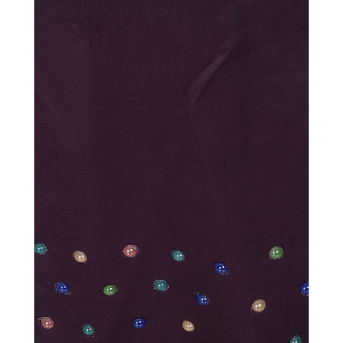 Stunning Ladies Pearl Detailed Skirt With A Flared Design-lilac.