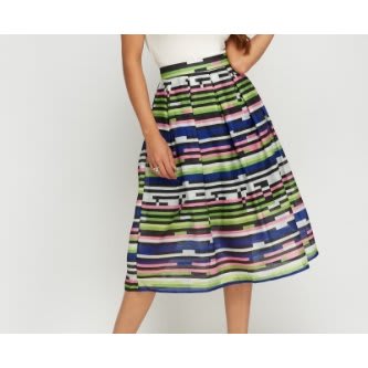 Geo Printed Midi Skirt 060