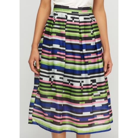 Geo Printed Midi Skirt 060