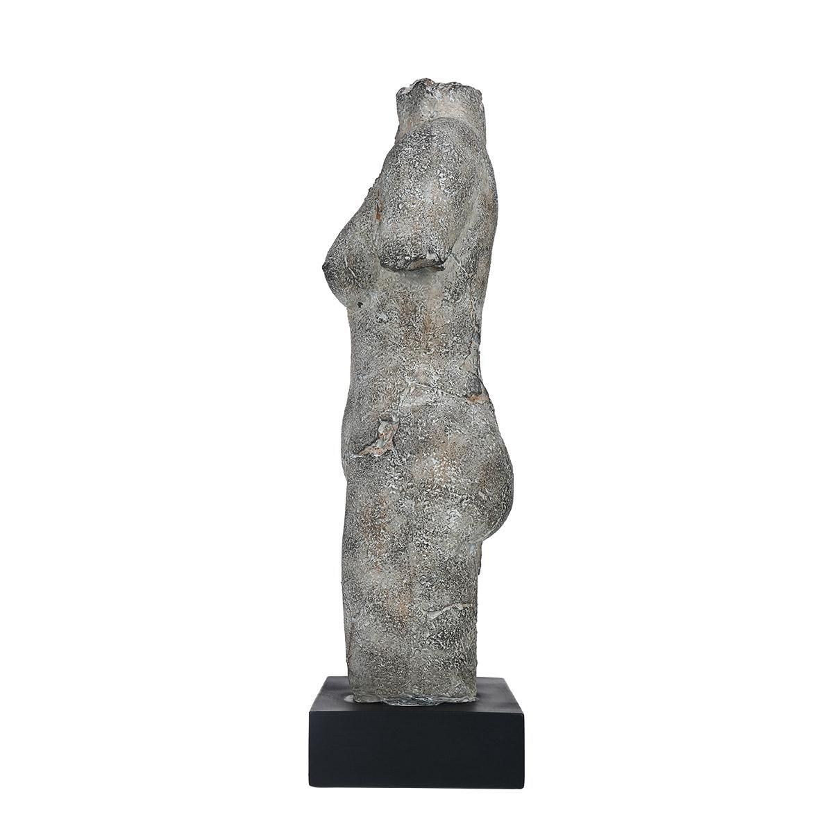 Tooarts Female Body Sculpture Imitate Stone Carving Resin Sculpture Vintage Crafts Light Luxury Art Decoration TV Cabinet, Study Room, Porch Decoration