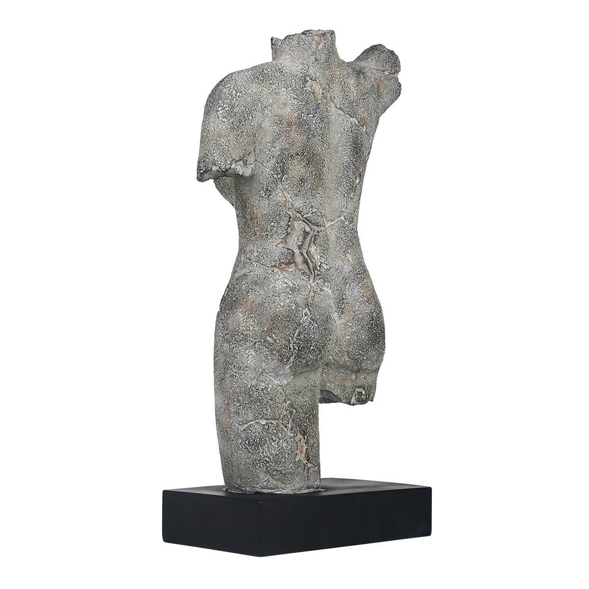 Tooarts Female Body Sculpture Imitate Stone Carving Resin Sculpture Vintage Crafts Light Luxury Art Decoration TV Cabinet, Study Room, Porch Decoration