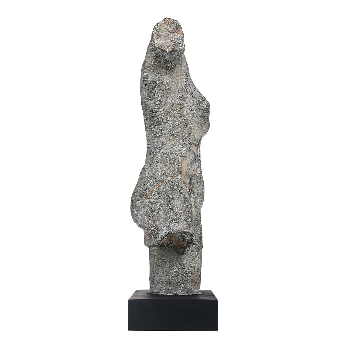 Tooarts Female Body Sculpture Imitate Stone Carving Resin Sculpture Vintage Crafts Light Luxury Art Decoration TV Cabinet, Study Room, Porch Decoration