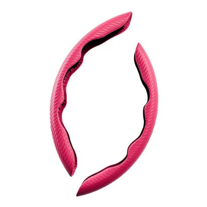 1 Set Anti-Slip Car Steering Wheel Cover Elastic ABS-Pink
