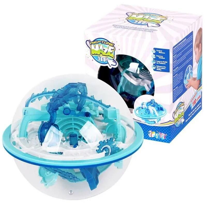 Novelty 3D Magic Intellect Ball 110 Levels Marble Puzzle Game Magnetic Balls IQ Balance Toy Educational Classic Toys Maze Ball