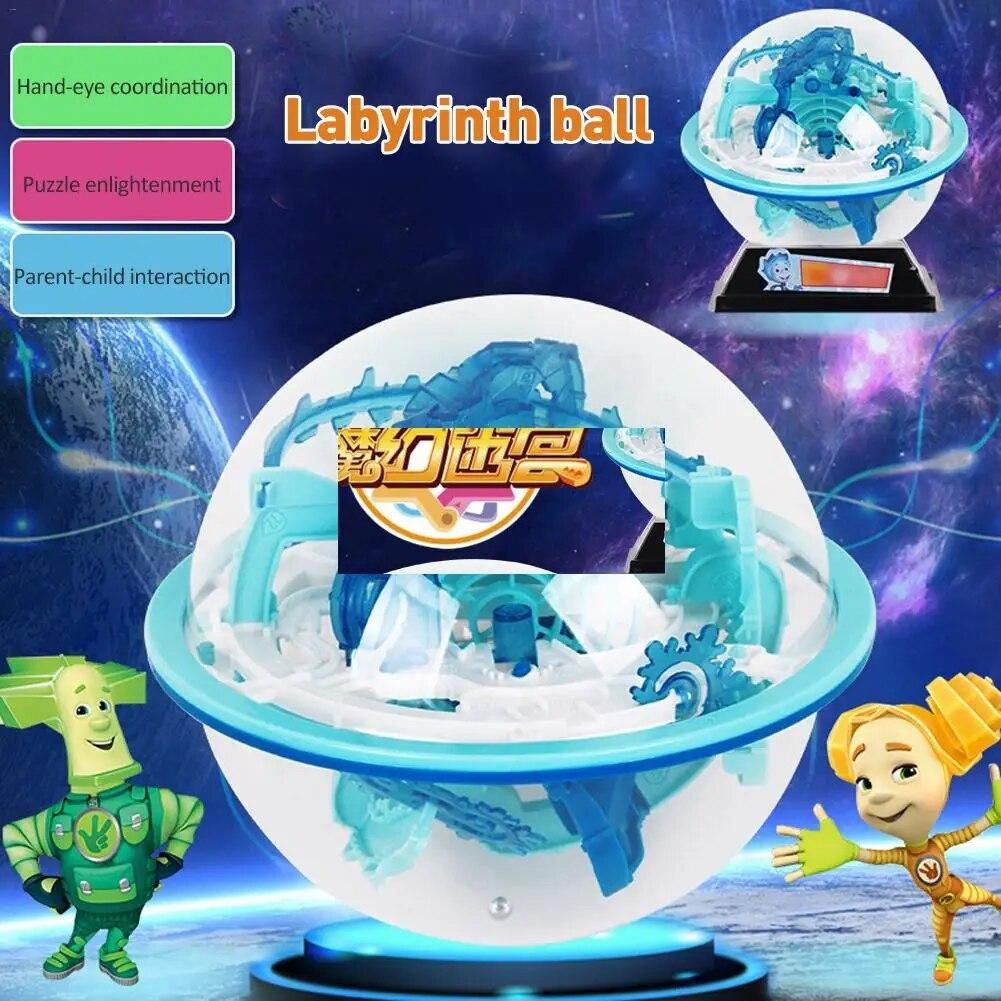 Novelty 3D Magic Intellect Ball 110 Levels Marble Puzzle Game Magnetic Balls IQ Balance Toy Educational Classic Toys Maze Ball