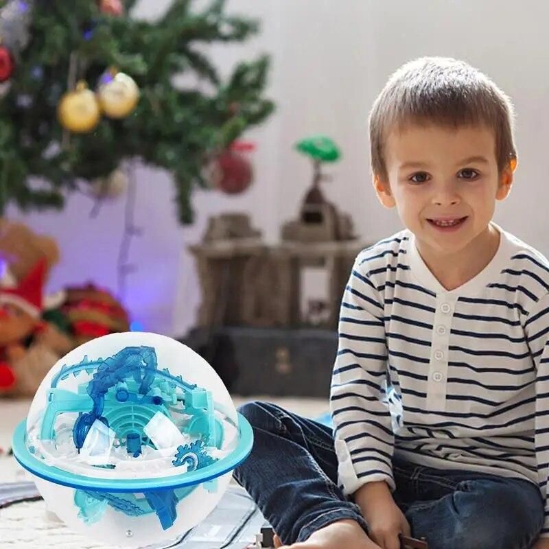 Novelty 3D Magic Intellect Ball 110 Levels Marble Puzzle Game Magnetic Balls IQ Balance Toy Educational Classic Toys Maze Ball