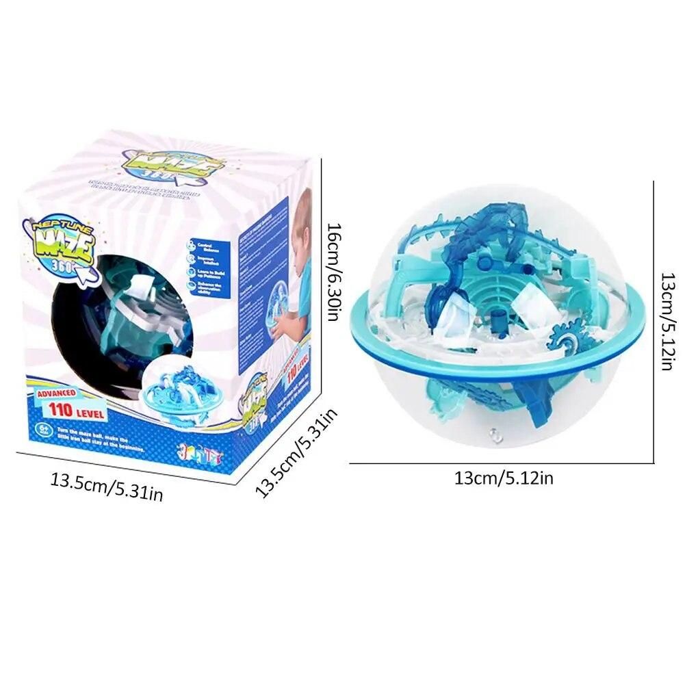 Novelty 3D Magic Intellect Ball 110 Levels Marble Puzzle Game Magnetic Balls IQ Balance Toy Educational Classic Toys Maze Ball
