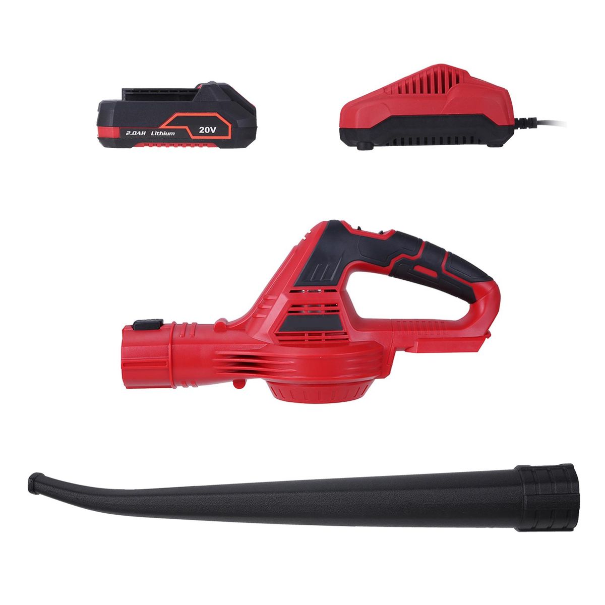 Cordless Leaf Blower 20V Electric Leaf Blower 2.0Ah Lithium Battery and Charger Included for Clearing Leaf & Detritus Sweeping Snow Patio/Deck/Garden Cleaning Garage Dusting