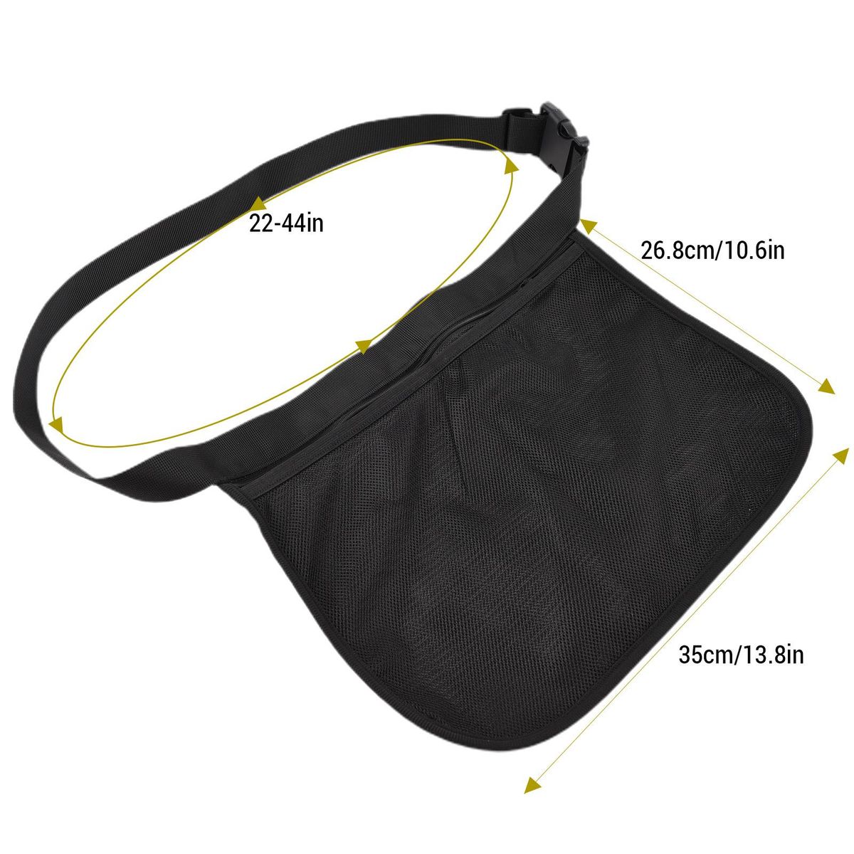 Tennis Ball Waist Pouch Adjustable Mesh Fanny Pack Tennis Ball Holder Bag for Women Men