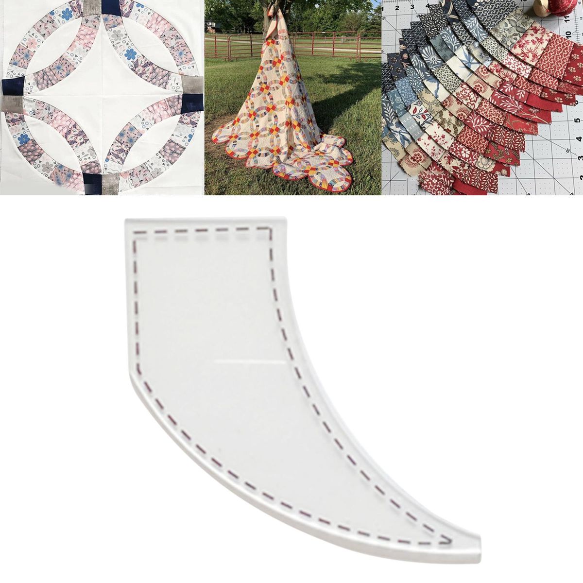 Quick Curve Quilt Template DIY  Patchwork Art Craft Quilting