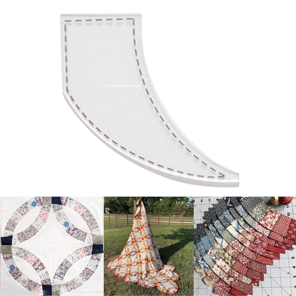 Quick Curve Quilt Template DIY  Patchwork Art Craft Quilting