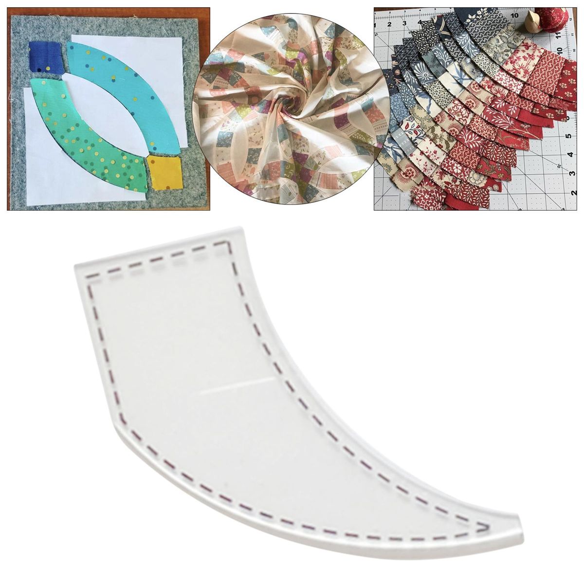 Quick Curve Quilt Template DIY  Patchwork Art Craft Quilting