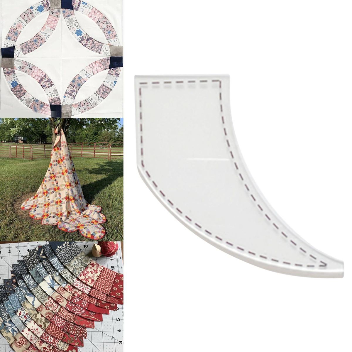 Quick Curve Quilt Template DIY  Patchwork Art Craft Quilting