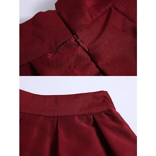 Women's High Waisted Pleated Full Midi Skirt