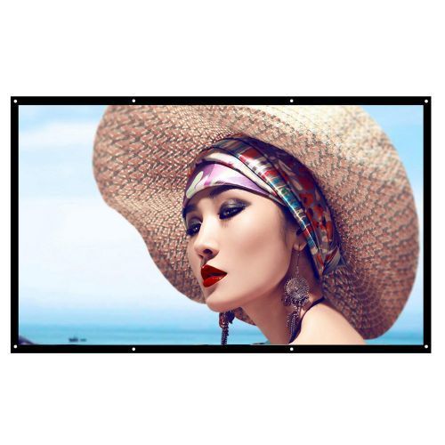 H120 120'' Portable Projector Screen HD 16:9 White Dacron