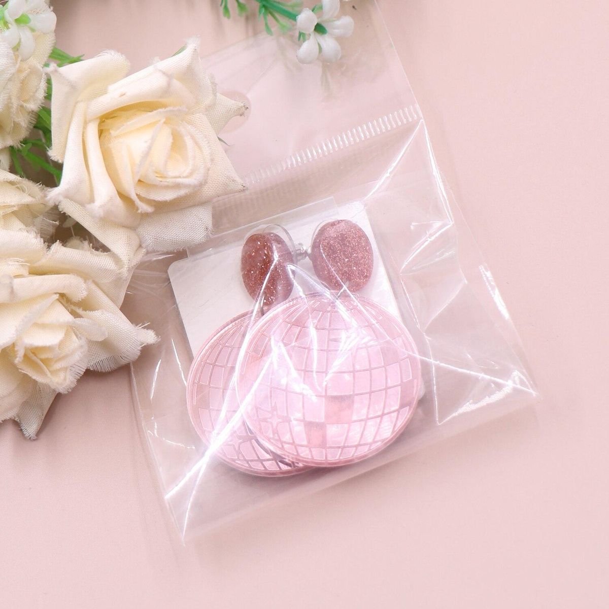 1pair Top fashion CN Drop disco ball TRENDY Acrylic earrings Jewelry for women