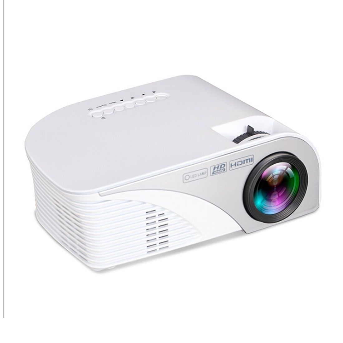 RD-805B 960*640 1200 Lumens Portable Mini LED Projector Home Theater With Remote Controller ,Support USB + VGA + HDMI + AV + TV(White)