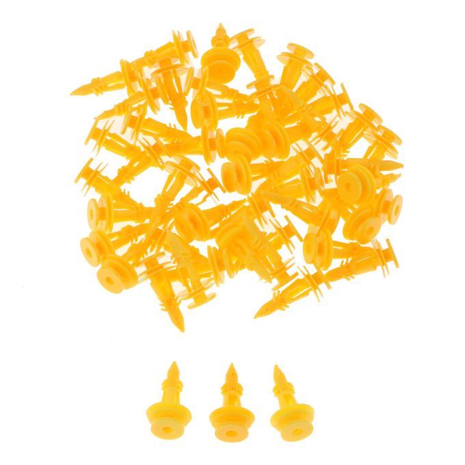 50x Yellow Door Trim Panel Tail Liftgate Clips Push Type Retainer