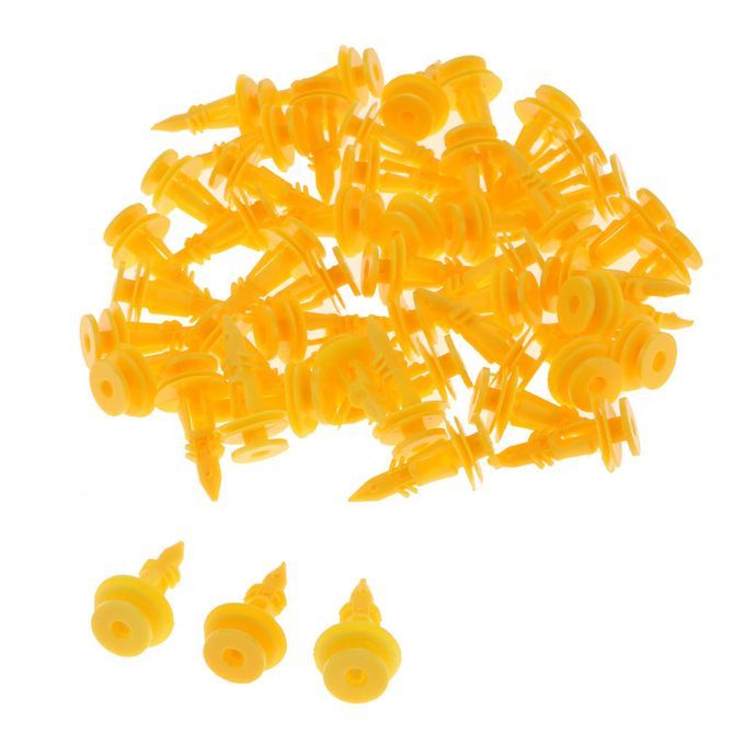 50x Yellow Door Trim Panel Tail Liftgate Clips Push Type Retainer