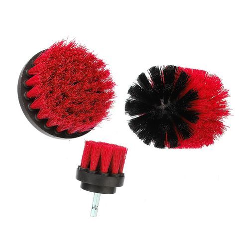 3Pcs/Set Cleaning Drill Brush Tub Cleaner Tile Grout Power Scrubber Combo Kit Red/Blue/Yellow