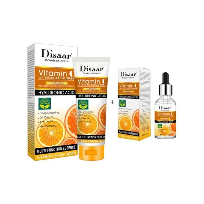 Vitamin C Anti Aging Facial Wash & Serum- Improved Quality
