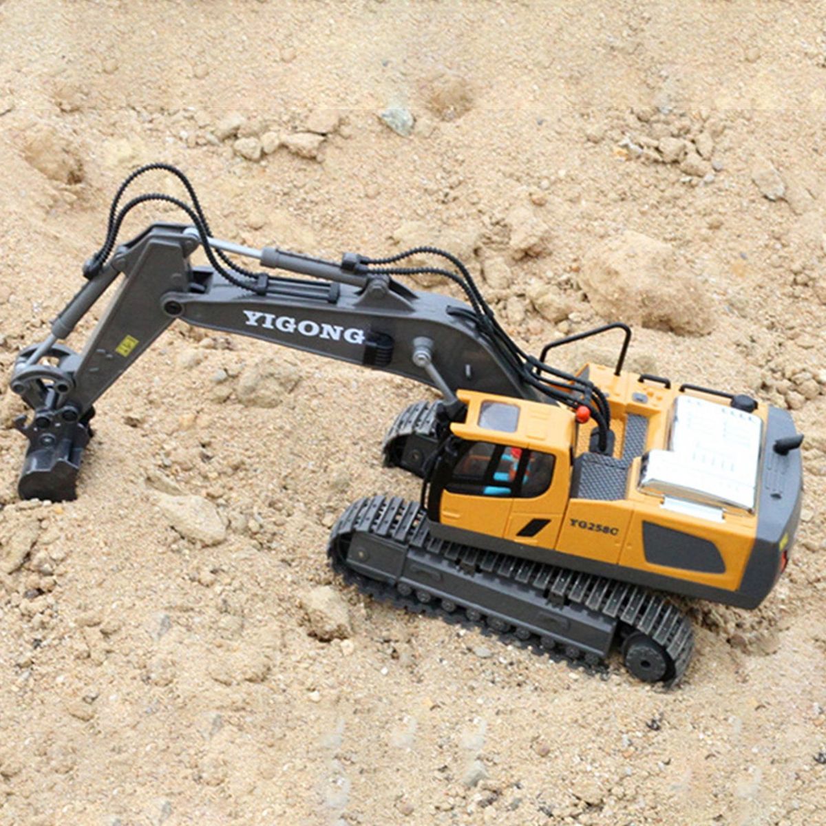 Remote Control Excavator RC Car Dumper Bulldozer Toys Yellow
