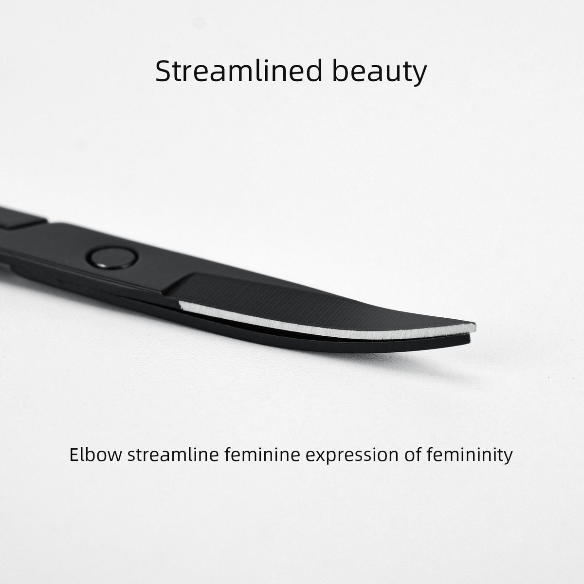 2PCS Black Eyebrow And Nose Hair Scissors Facial Hair
